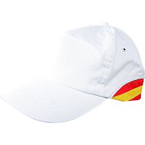 Gorra con detalles de la bandera de España en colores diferentes personalizada blanca Gorra con detalles de la bandera de España en colores diferentes personalizada blanca