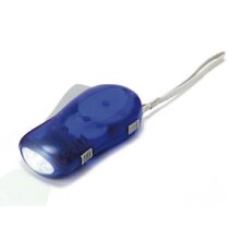 Linterna dinamo de plástico personalizada azul Linterna dinamo de plástico personalizada azul