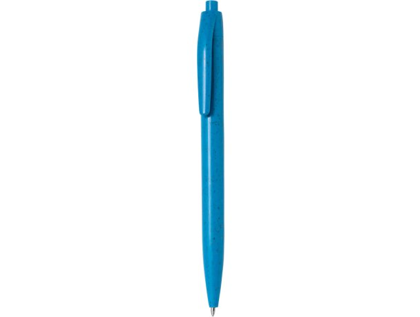 Bolígrafos ecológicos con clip de pp y fibra de trigo tinta azul Ska detalle 12