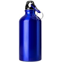 Botella de aluminio 500 ml brillante con mosquetón personalizado