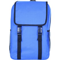 Mochila estilo retro con mallas laterales personalizada azul Mochila estilo retro con mallas laterales personalizada azul