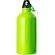 Botella de aluminio 500 ml brillante con mosquetón verde claro metal
