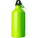 Botella de aluminio 500 ml brillante con mosquetón Verde claro metal