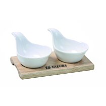 Set de cerámica con dos platos de aperitivo personalizada Set de cerámica con dos platos de aperitivo personalizada