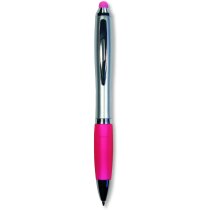 Puntero de plástico con bolígrafo personalizado fucsia Puntero de plástico con bolígrafo personalizado fucsia