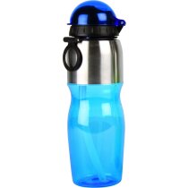 Botella de plástico y aluminio 600 ml personalizada azul Botella de plástico y aluminio 600 ml personalizada azul