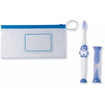 Cepillo de dientes infantil en estuche personalizado azul