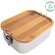 Fiambrera Papaya 800ml acero inoxidable bambú sin color