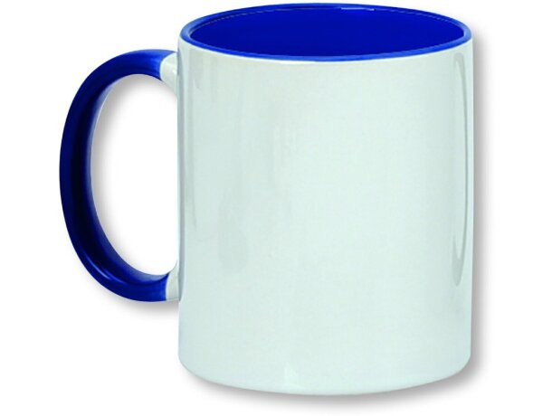 Taza para sublimación con asa de color personalizada azul Taza para sublimación con asa de color personalizada azul