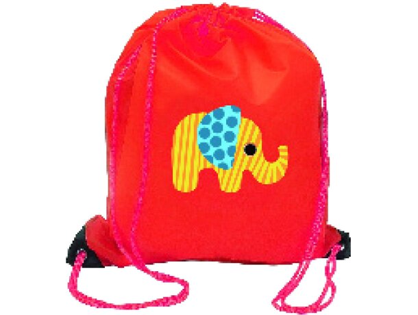 Mochila infantil de poliéster con asas de cuerdas Mochila infantil de poliéster con asas de cuerdas