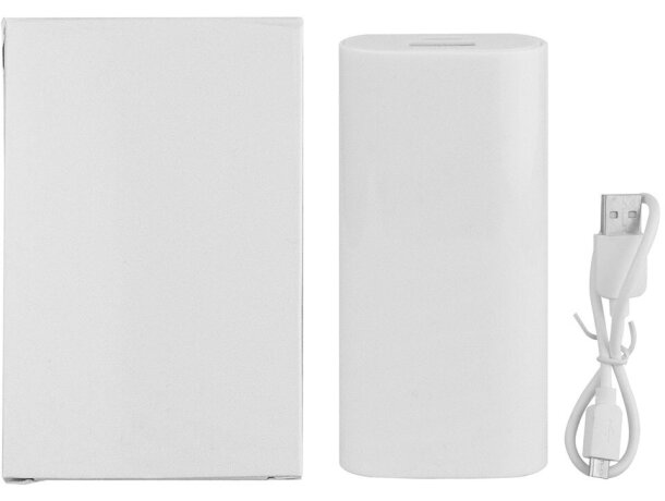 Batería portátil de 4000 mah en blanco personalizado