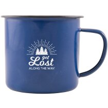 Taza metálica Field azul vintage 350ml personalizar