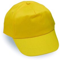 Gorra básica de niños con ojetes personalizada amarilla Gorra básica de niños con ojetes personalizada amarilla