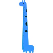 Regla motivo girafa personalizada azul Regla motivo girafa personalizada azul