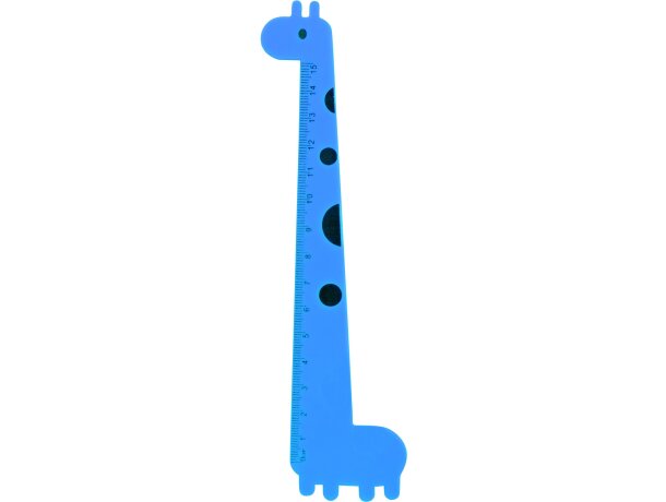 Regla motivo girafa personalizada azul Regla motivo girafa personalizada azul