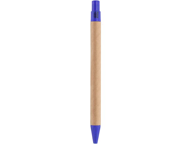 Bolígrafos ecológicos original cuerpo de cartón y fibra de trigo tinta azul Iund detalle 10