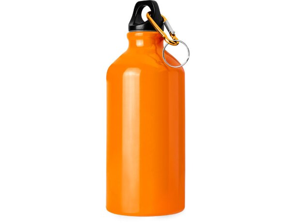 Botella de aluminio 500 ml brillante con mosquetón personalizada