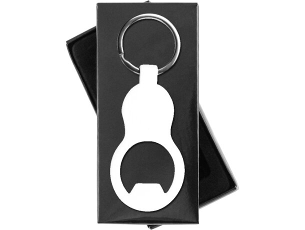 Llavero de aluminio mate con abridor personalizado