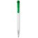 Bolígrafo traslúcido con clip a color verde