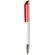 Bolígrafo en blanco con clip transparente rojo