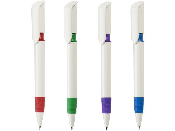 Bolígrafo S40 Cuerpo Blanco Grip Color