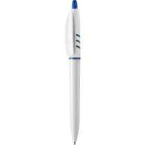 Bolígrafo de plástico en blanco con detalles en color Stilolinea personalizado Bolígrafo de plástico en blanco con detalles en color Stilolinea personalizado