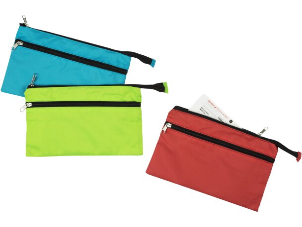 Bolsa portabilletes de nylon con logo