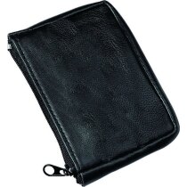 Monedero de piel con dos cremalleras