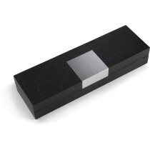 Estuche para bolígrafo en negro con chapa de aluminio personalizado Estuche para bolígrafo en negro con chapa de aluminio personalizado