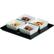 Bandeja con 4 platos para tapas personalizada Bandeja con 4 platos para tapas personalizada