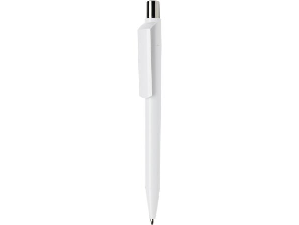 Bolígrafo en color con pulsador plata personalizado