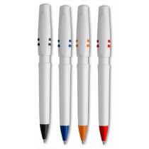 Bolígrafo de plástico con detalles a color personalizado Bolígrafo de plástico con detalles a color personalizado