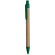 Bolígrafo de cartón ecológico con clip a color verde