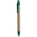 boligrafo de carton reciclado con clip a color personalizado verde