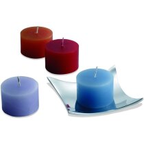 Set de 4 velas aromáticas en bandeja de metal personalizado Set de 4 velas aromáticas en bandeja de metal personalizado