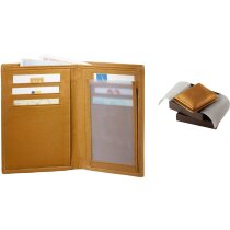 Carteras de piel en caja de regalo