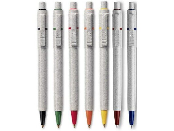 Bolígrafo de plástico blanco con colores personalizado