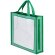 bolsa de polipropileno con orlas combinadas personalizada verde