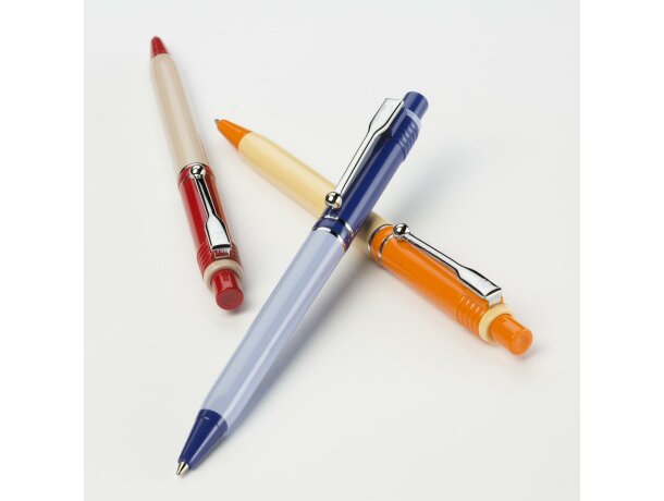 Bolígrafo personalizado de plástico en tonos pastel