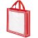 bolsa de polipropileno con orlas combinadas personalizada rojo