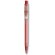 Bolígrafo con clip traslucido rojo
