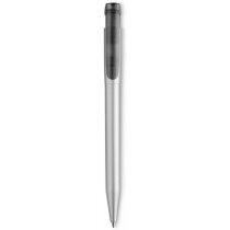 Bolígrafo en plata con clip a color
