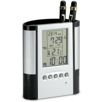 Portalápices con reloj y termómetro personalizado Portalápices con reloj y termómetro personalizado