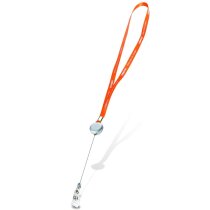 Lanyard tubular de 1cm con terminal extensible personalizada