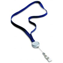 Lanyard tubular de 1cm con terminal extensible personalizada