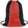 Bolsa mochila de nylon con rejilla transpirable rojo