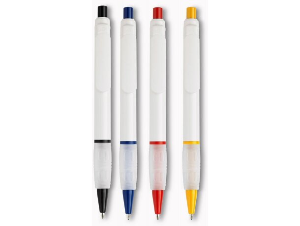 Bolígrafo de plástico con aro de color personalizado