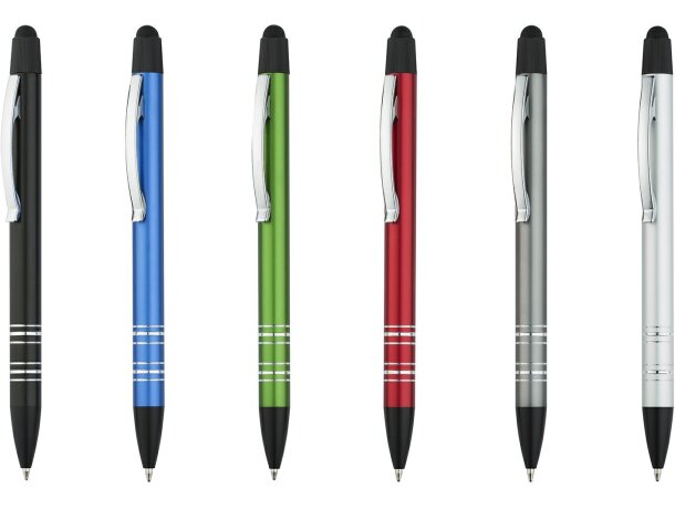 Bolígrafo Touch Pen Giratorio de Aluminio con Aros