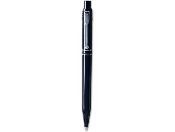 Bolígrafo de plástico con detalles en negro barato