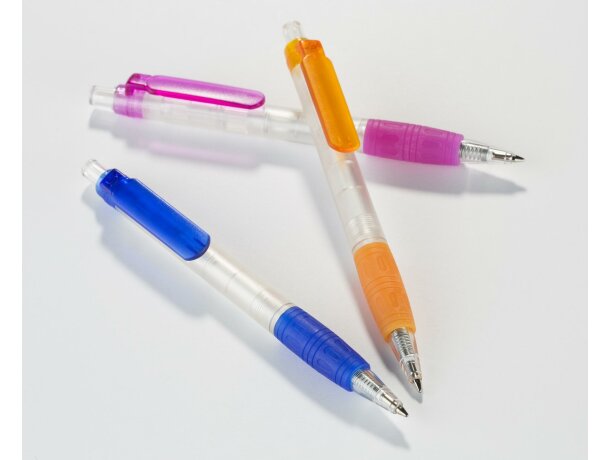 Bolígrafo de plástico traslúcido personalizado